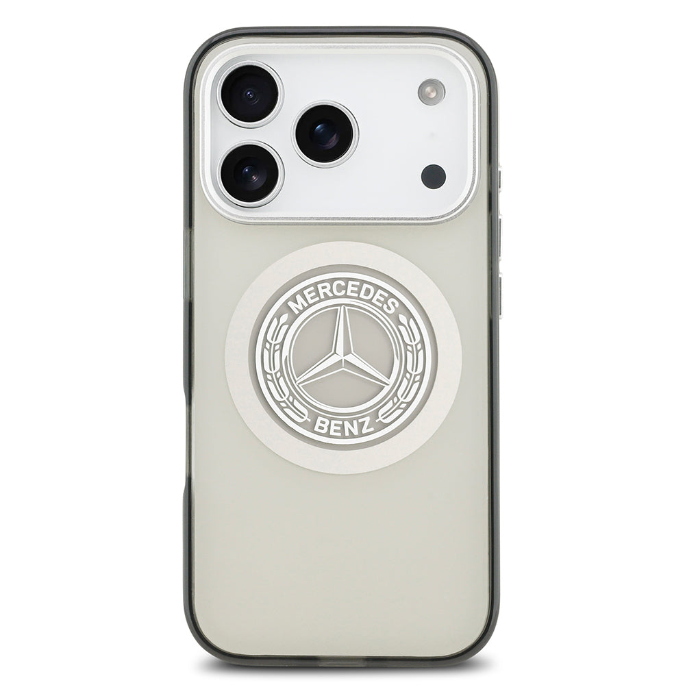 Apple iPhone 17 Pro Kılıf Mercedes Benz Orjinal Lisanslı M-safe Şarj Özellikli Çift Katmanlı PC Nostaljik Yıldız Dizayn Kapak