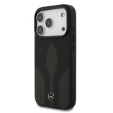 Apple iPhone 17 Pro Kılıf Mercedes Benz Orjinal Lisanslı M-safe Şarj Özellikli Dokulu Desenli Deri Kapak