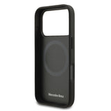 Apple iPhone 17 Pro Kılıf Mercedes Benz Orjinal Lisanslı M-safe Şarj Özellikli Dokulu Desenli Deri Kapak