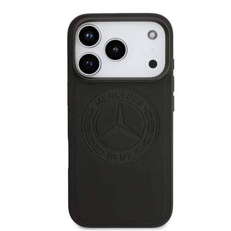 Apple iPhone 17 Pro Kılıf Mercedes Benz Orjinal Lisanslı M-safe Şarj Özellikli Hakiki Deri Nostaljik Yıldız Dizayn Kapak