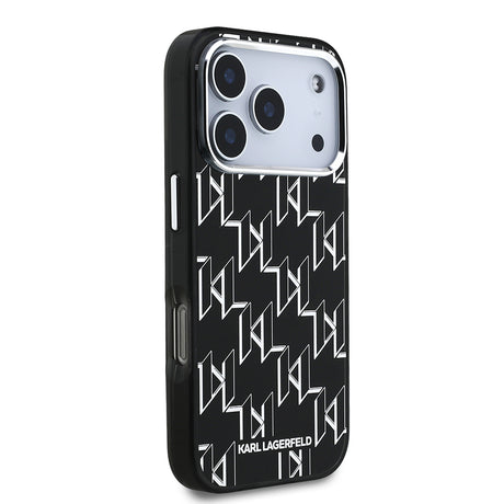 Apple iPhone 17 Pro Kılıf Orjinal Lisanslı M-safe Şarj Özellikli Karl Lagerfeld IML Baskılı Monogram Dizayn Kapak