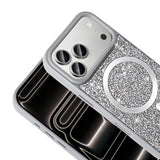Apple iPhone 17 Pro Kılıf Pırlanta Tasarımlı M-safe Şarj Özellikli Zore Mozaik Silikon Kapak