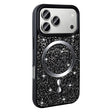 Apple iPhone 17 Pro Kılıf Pırlanta Tasarımlı M-safe Şarj Özellikli Zore Mozaik Silikon Kapak