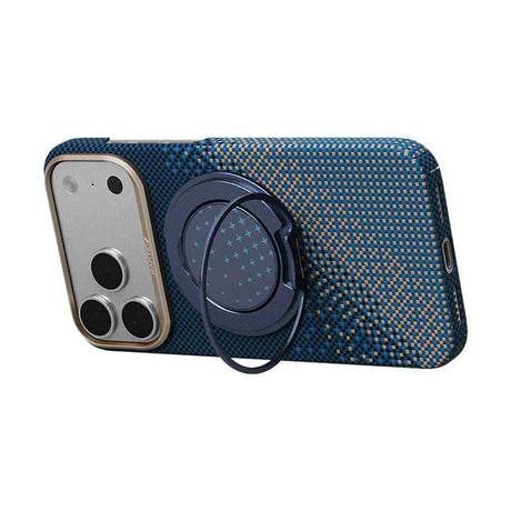 Apple iPhone 17 Pro Kılıf Raptic 2in1 Bundle Kit Aramid Skin Serenity Serisi Stand ve Karbon Kapak