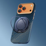 Apple iPhone 17 Pro Kılıf Raptic 2in1 Bundle Kit Aramid Skin Serenity Serisi Stand ve Karbon Kapak
