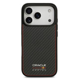 Apple iPhone 17 Pro Kılıf Redbull Orjinal Lisanslı M-safe Şarj Özellikli Karbon Fiber Parlayan Logolu Kevlar Kapak