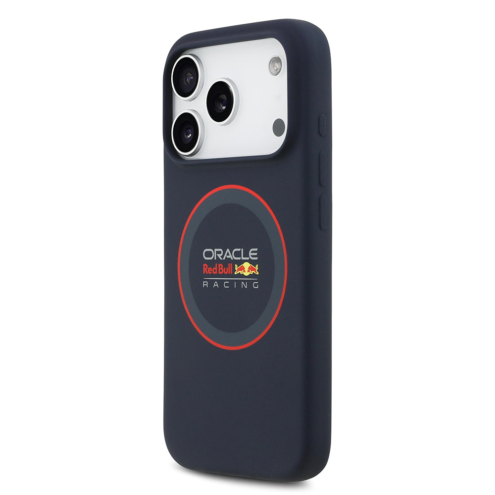 Apple iPhone 17 Pro Kılıf Redbull Orjinal Lisanslı M-safe Şarj Özellikli Kırmızı Halka ve Logo Silikon Kapak