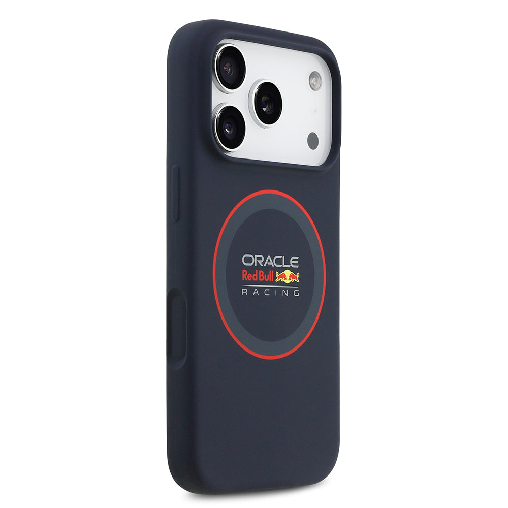 Apple iPhone 17 Pro Kılıf Redbull Orjinal Lisanslı M-safe Şarj Özellikli Kırmızı Halka ve Logo Silikon Kapak