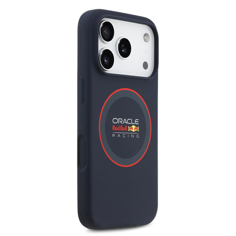Apple iPhone 17 Pro Kılıf Redbull Orjinal Lisanslı M-safe Şarj Özellikli Kırmızı Halka ve Logo Silikon Kapak