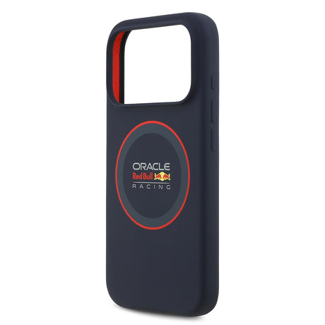 Apple iPhone 17 Pro Kılıf Redbull Orjinal Lisanslı M-safe Şarj Özellikli Kırmızı Halka ve Logo Silikon Kapak