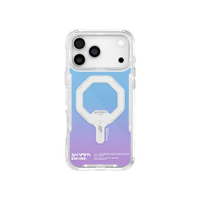 Apple iPhone 17 Pro Kılıf Skinarma M-Safe Şarj Özellikli IML Baskılı Holografik MYST Kapak