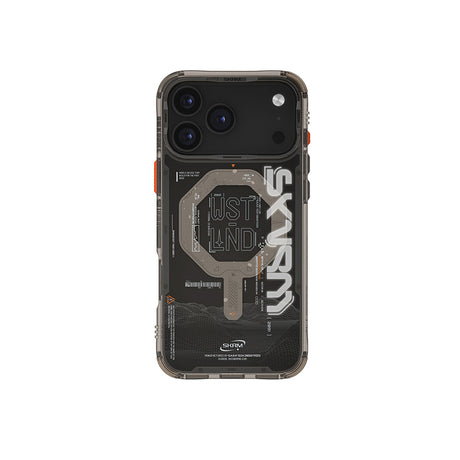 Apple iPhone 17 Pro Kılıf Skinarma M-safe Şarj Özellikli Yazı Desenli Airbag Tasarımlı Sonix Kapak