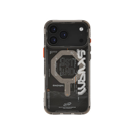 Apple iPhone 17 Pro Kılıf Skinarma M-safe Şarj Özellikli Yazı Desenli Airbag Tasarımlı Sonix Kapak