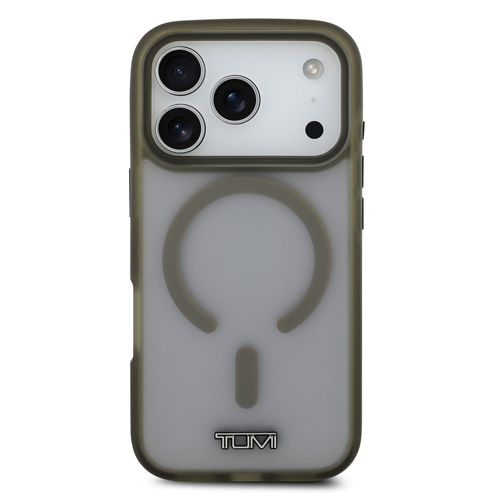 Apple iPhone 17 Pro Kılıf TUMI Orjinal Lisanslı M-safe Şarj Özellikli Buzlu Transparan Kapak