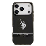 Apple iPhone 17 Pro Kılıf U.S. Polo Assn. Orjinal Lisanslı M-safe Şarj Özellikli IML Double Horse Stripe Logolu Kapak