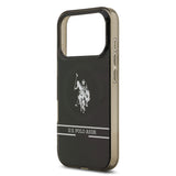 Apple iPhone 17 Pro Kılıf U.S. Polo Assn. Orjinal Lisanslı M-safe Şarj Özellikli IML Double Horse Stripe Logolu Kapak