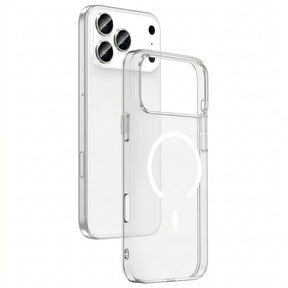 Apple iPhone 17 Pro M-Safe Şarj Özellikli Şeffaf Zore London Sert PC Kapak