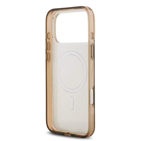 Apple iPhone 17 Pro Max Kılıf Guess Orjinal Lisanslı M-safe Şarj Özellikli IML Baskılı Klasik Logolu 4G Desenli Kapak