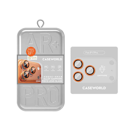 Apple iPhone 17 Pro Max CaseWorld Alloy Sapphire Safir One-Piece Anti Reflective Safir Kamera Lens Koruyucu