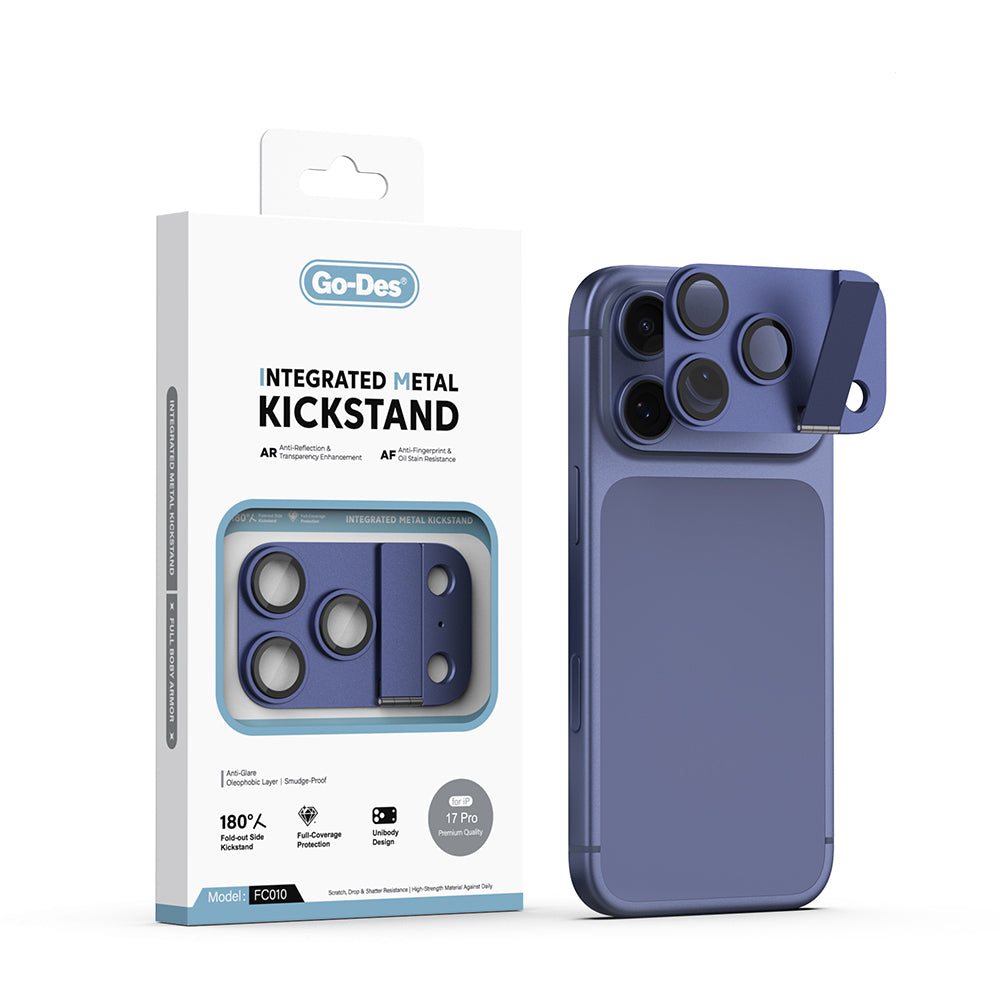 Apple iPhone 17 Pro Max Go Des CL-23 Anti Reflective Standlı Kamera Lens Koruyucu