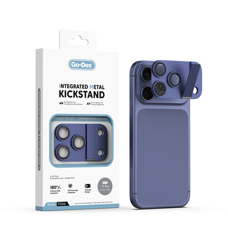 Apple iPhone 17 Pro Max Go Des CL-23 Anti Reflective Standlı Kamera Lens Koruyucu