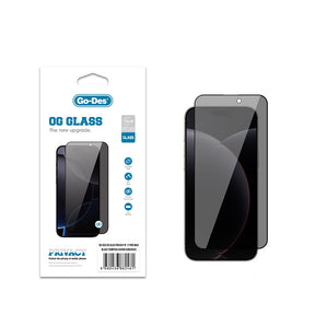 Apple iPhone 17 Pro Max Go Des OG Glass Privacy Antistatik Temperli Cam Ekran Koruyucu
