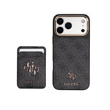 Apple iPhone 17 Pro Max Guess Orjinal Lisanslı 4G ve Yazı Logolu Kartlıklı Kapak