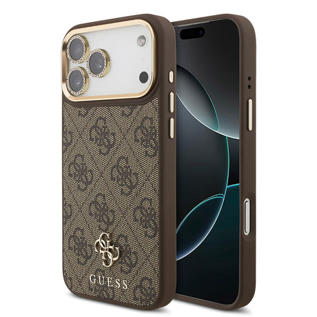 Apple iPhone 17 Pro Max Guess Orjinal Lisanslı 4G ve Yazı Logolu Kılıf + Ekran Koruyucu + Lens Koruyucu 3in1 Aksesuar Seti