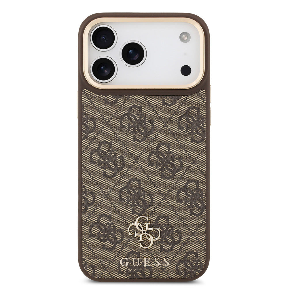 Apple iPhone 17 Pro Max Guess Orjinal Lisanslı 4G ve Yazı Logolu Kılıf + Ekran Koruyucu + Lens Koruyucu 3in1 Aksesuar Seti