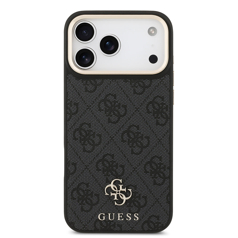 Apple iPhone 17 Pro Max Guess Orjinal Lisanslı 4G ve Yazı Logolu Kılıf + Ekran Koruyucu + Lens Koruyucu 3in1 Aksesuar Seti