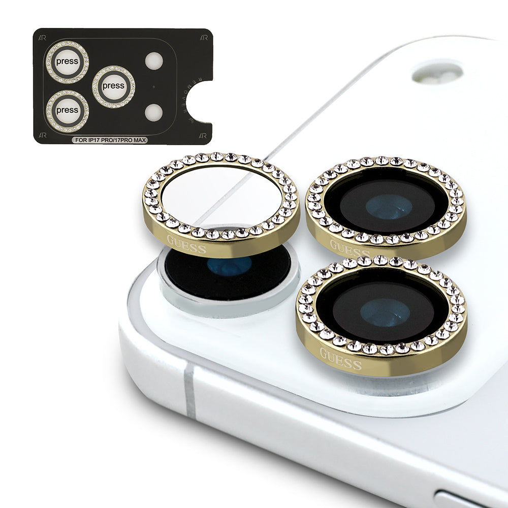 Apple iPhone 17 Pro Max Guess Orjinal Lisanslı Büyük 4G ve Yazı Logolu Kılıf + Ekran Koruyucu + Lens Koruyucu 3in1 Aksesuar Seti