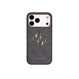 Apple iPhone 17 Pro Max Guess Orjinal Lisanslı Büyük 4G ve Yazı Logolu Kılıf + Ekran Koruyucu + Lens Koruyucu 3in1 Aksesuar Seti