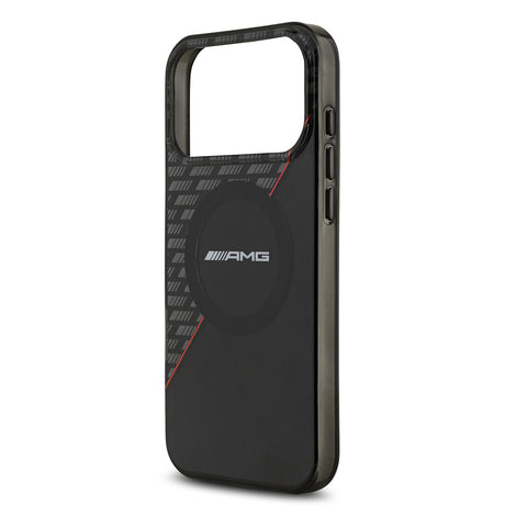 Apple iPhone 17 Pro Max Kılıf AMG Orjinal Lisanslı M-safe Şarj Özellikli Çift Katmanlı Kırmızı Çapraz Çizgili Kapak