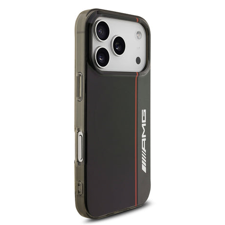 Apple iPhone 17 Pro Max Kılıf AMG Orjinal Lisanslı M-safe Şarj Özellikli IML Baskı Logolu Çift Katmanlı Bow Lines Kapak