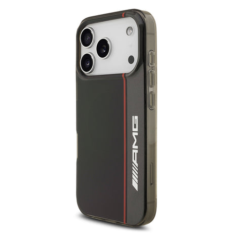 Apple iPhone 17 Pro Max Kılıf AMG Orjinal Lisanslı M-safe Şarj Özellikli IML Baskı Logolu Çift Katmanlı Bow Lines Kapak