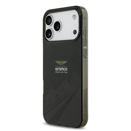 Apple iPhone 17 Pro Max Kılıf Aston Martin Orjinal Lisanslı M-safe Şarj Özellikli IML Baskı Logolu Formula Tasarımlı Kapak