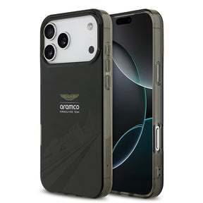 Apple iPhone 17 Pro Max Kılıf Aston Martin Orjinal Lisanslı M-safe Şarj Özellikli IML Baskı Logolu Formula Tasarımlı Kapak