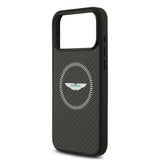 Apple iPhone 17 Pro Max Kılıf Aston Martin Orjinal Lisanslı M-safe Şarj Özellikli Karbon Fiber Kevlar Kapak