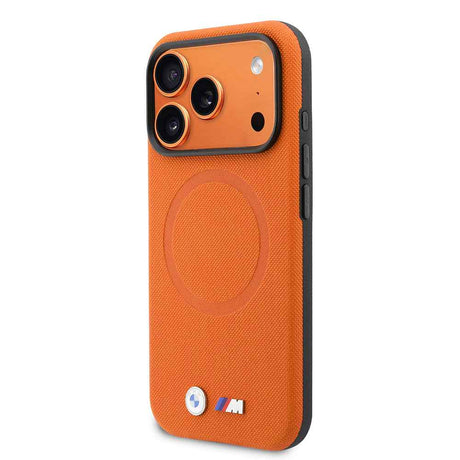 Apple iPhone 17 Pro Max Kılıf BMW Orjinal Lisanslı M-safe Şarj Özellikli Halka Tasarımlı M Logolu PU Deri Kapak