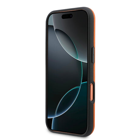 Apple iPhone 17 Pro Max Kılıf BMW Orjinal Lisanslı M-safe Şarj Özellikli Halka Tasarımlı M Logolu PU Deri Kapak