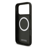 Apple iPhone 17 Pro Max Kılıf BMW Orjinal Lisanslı M-safe Şarj Özellikli Karbon Fiber Metal Logolu Kevlar Kapak