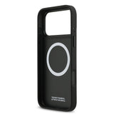 Apple iPhone 17 Pro Max Kılıf BMW Orjinal Lisanslı M-safe Şarj Özellikli M Logolu Üç Şeritli Delikli Deri Kapak