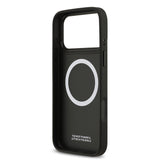 Apple iPhone 17 Pro Max Kılıf BMW Orjinal Lisanslı M-safe Şarj Özellikli Metal BMW ve M Logolu PU Karbon Tasarımlı Kapak