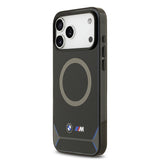 Apple iPhone 17 Pro Max Kılıf BMW Orjinal Lisanslı M-safe Şarj Özellikli Metal Buton Tasarımlı IML Baskılı M Dizayn Kapak
