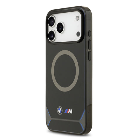 Apple iPhone 17 Pro Max Kılıf BMW Orjinal Lisanslı M-safe Şarj Özellikli Metal Buton Tasarımlı IML Baskılı M Dizayn Kapak