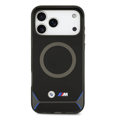 Apple iPhone 17 Pro Max Kılıf BMW Orjinal Lisanslı M-safe Şarj Özellikli Metal Buton Tasarımlı IML Baskılı M Dizayn Kapak