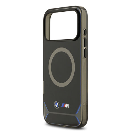 Apple iPhone 17 Pro Max Kılıf BMW Orjinal Lisanslı M-safe Şarj Özellikli Metal Buton Tasarımlı IML Baskılı M Dizayn Kapak