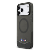 Apple iPhone 17 Pro Max Kılıf BMW Orjinal Lisanslı M-safe Şarj Özellikli Metal Buton Tasarımlı Tranparan M Dizayn Kapak