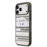 Apple iPhone 17 Pro Max Kılıf BMW Orjinal Lisanslı M-safe Şarj Özellikli Metal Kamera Butonlu Yatay Şeritli M Dizayn Kapak