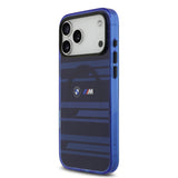 Apple iPhone 17 Pro Max Kılıf BMW Orjinal Lisanslı M-safe Şarj Özellikli Metal Kamera Butonlu Yatay Şeritli M Dizayn Kapak